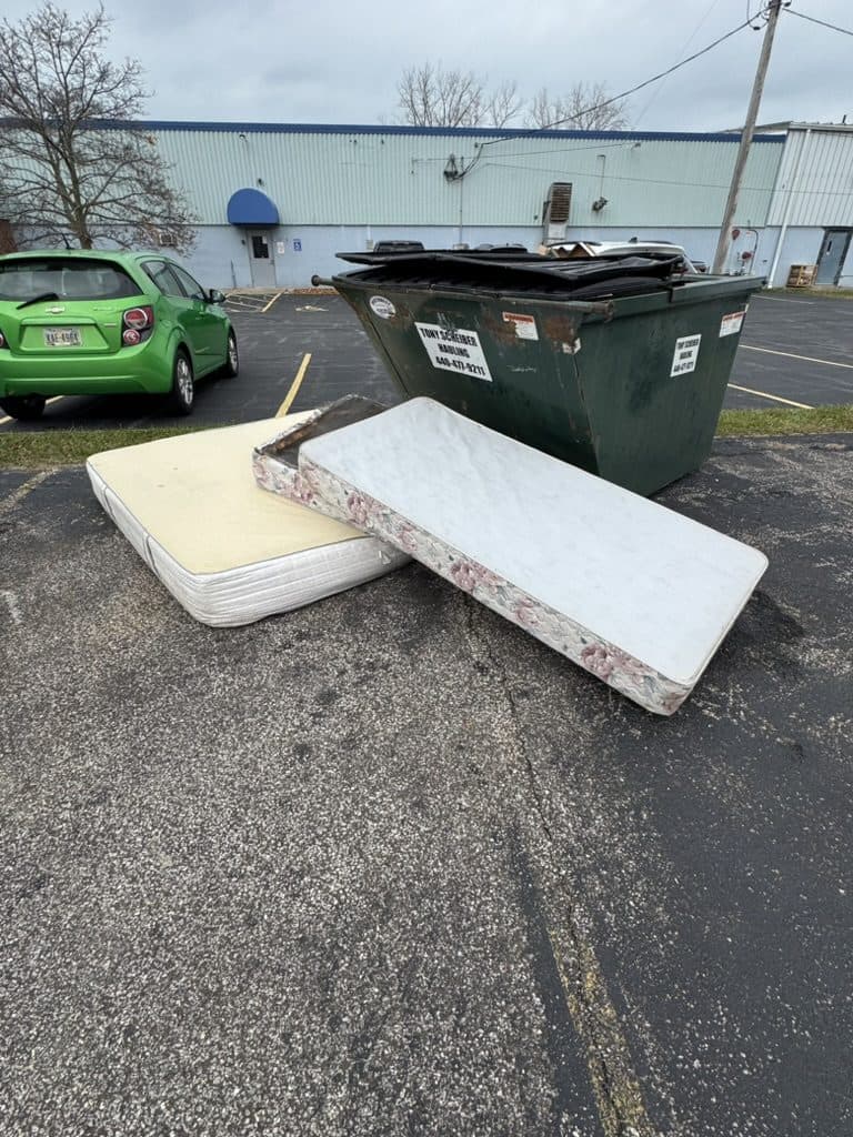 Junk removal truck fully loaded after Mentor Ohio home cleanout