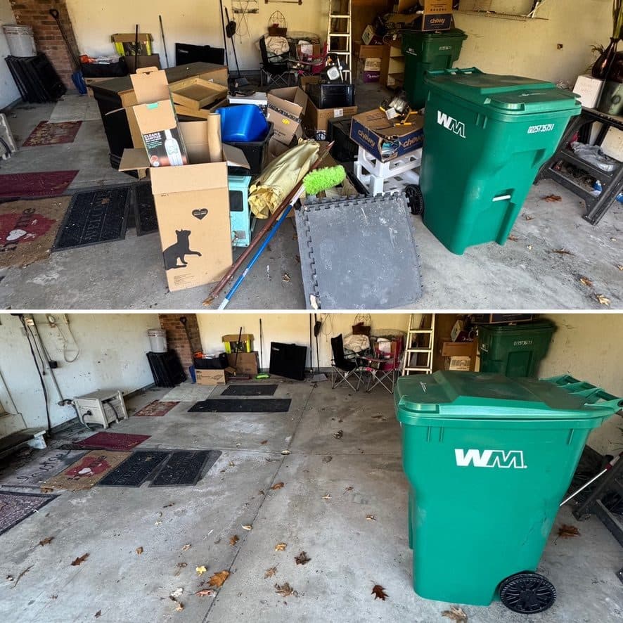 Whole house estate cleanout in Willoughby, OH — every room cleared